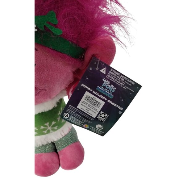 DreamWorks Trolls Poppy Holiday Porch Greeter 20 in Christmas 2022 Pink Plush - Picture 6 of 6
